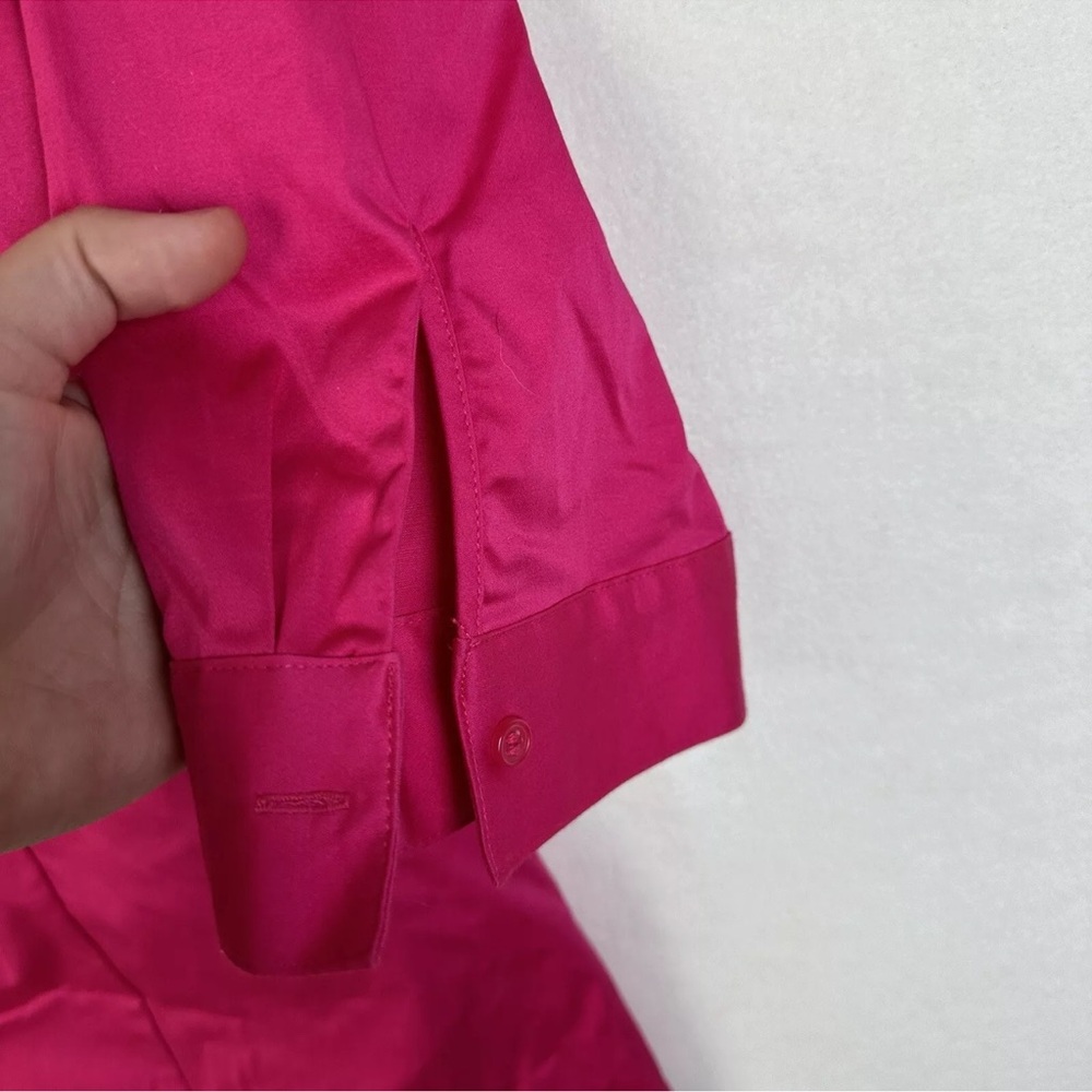 Lane Bryant Button Down Shirt Women’s Plus Size 18 Hot Pink 3/4 Sleeve NWT - Picture 12 of 14